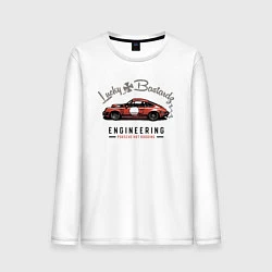 Лонгслив хлопковый мужской Porsche Lucky Bastardz, цвет: белый