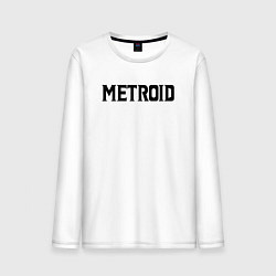 Лонгслив хлопковый мужской Metroid Dread Black Logo, цвет: белый