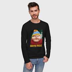 Лонгслив хлопковый мужской Eric Cartman 3D South Park, цвет: черный — фото 2