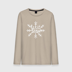 Мужской лонгслив Snowflake Let it snow
