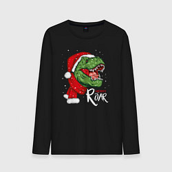 Лонгслив хлопковый мужской T-rex Merry Roar, цвет: черный