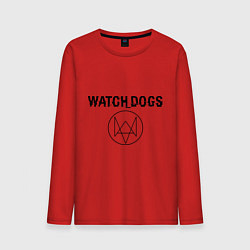 Лонгслив хлопковый мужской Watch Dogs, цвет: красный