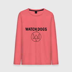 Лонгслив хлопковый мужской Watch Dogs, цвет: коралловый
