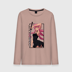 Лонгслив хлопковый мужской Юно Гасай Дневник будущего, цвет: пыльно-розовый