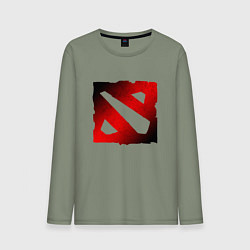 Мужской лонгслив ЧЁРНО КРАСНОЕ ЛОГО ДОТА 2 DOTA 2 LOGO