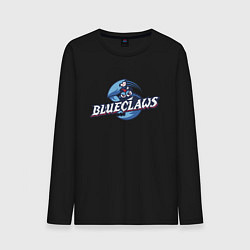 Лонгслив хлопковый мужской Jersey shore Blue claws - baseball team, цвет: черный