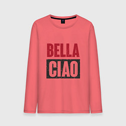 Лонгслив хлопковый мужской Bella Ciao - Money Heist, цвет: коралловый