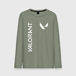 Лонгслив хлопковый мужской Valorant - Logo, цвет: авокадо