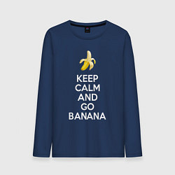 Мужской лонгслив Keep calm and go banana