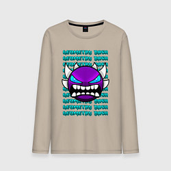 Мужской лонгслив GEOMETRY DASH ФИОЛЕТОВЫЙ ДЕМОН ГЕОМЕТРИЯ