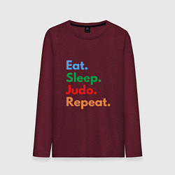 Мужской лонгслив Eat Sleep Judo Repeat