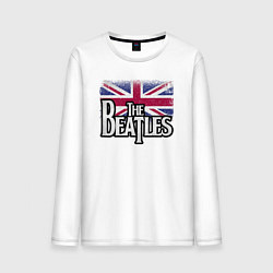 Лонгслив хлопковый мужской The Beatles Great Britain Битлз, цвет: белый