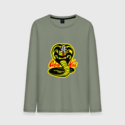 Лонгслив хлопковый мужской Кобра кай лого, цвет: авокадо