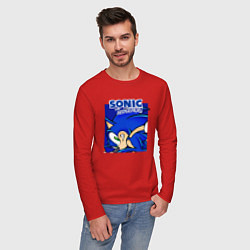 Лонгслив хлопковый мужской Sonic Adventure Sonic, цвет: красный — фото 2