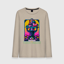 Лонгслив хлопковый мужской МИР ВИДЕОИГР ENTER THE VIDEO GAMES, цвет: миндальный