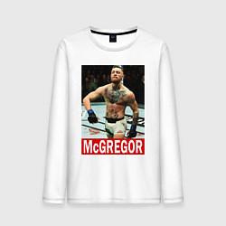 Лонгслив хлопковый мужской Конор МакГрегор McGregor, цвет: белый