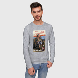Лонгслив хлопковый мужской Nuka Cola - raid your first!, цвет: меланж — фото 2
