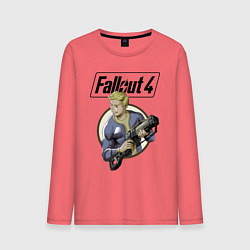 Лонгслив хлопковый мужской Fallout 4 Hero, цвет: коралловый