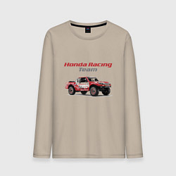 Лонгслив хлопковый мужской Honda racing team, цвет: миндальный