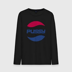 Лонгслив хлопковый мужской Pepsi Pussy, цвет: черный