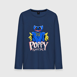 Лонгслив хлопковый мужской Сытый Поппи Poppy Playtime, цвет: тёмно-синий