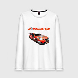Лонгслив хлопковый мужской Mazda Motorsport Development, цвет: белый