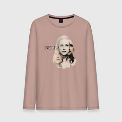 Лонгслив хлопковый мужской Bella, цвет: пыльно-розовый