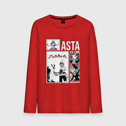 Лонгслив хлопковый мужской Asta art, цвет: красный