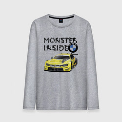 Лонгслив хлопковый мужской BMW M Power Monster inside, цвет: меланж