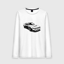 Лонгслив хлопковый мужской Nissan Silvia S13 RB, цвет: белый