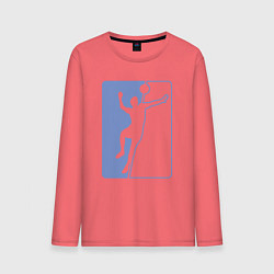 Лонгслив хлопковый мужской Style Volley, цвет: коралловый