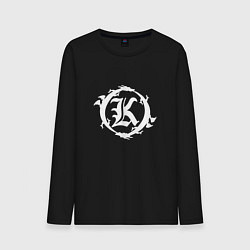 Лонгслив хлопковый мужской Кукрыниксы логотип, цвет: черный