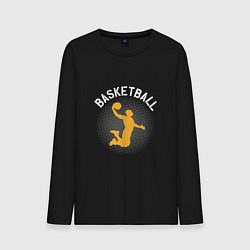 Лонгслив хлопковый мужской Basketball Dunk, цвет: черный