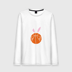 Лонгслив хлопковый мужской Basketball Bunny, цвет: белый