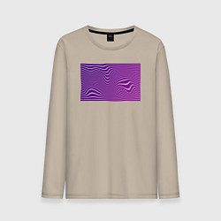 Лонгслив хлопковый мужской Purple wave, цвет: миндальный