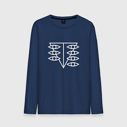 Лонгслив хлопковый мужской Seele logo, цвет: тёмно-синий
