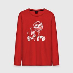 Лонгслив хлопковый мужской Arctic Monkeys арктик манкис, цвет: красный