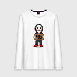 Лонгслив хлопковый мужской Free Billy Hugs, цвет: белый