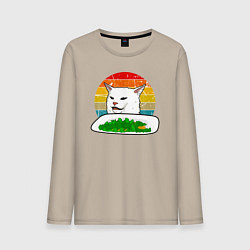 Мужской лонгслив Кот не веган