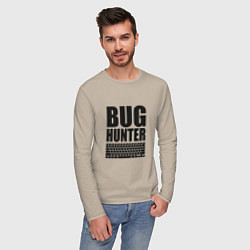 Лонгслив хлопковый мужской Bug Хантер, цвет: миндальный — фото 2
