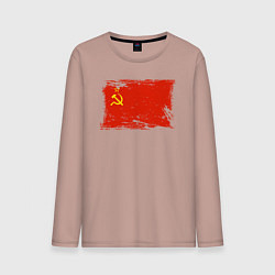 Мужской лонгслив Рваный флаг СССР