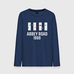 Лонгслив хлопковый мужской THE BEATLES ABBEY ROAD, цвет: тёмно-синий