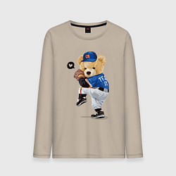 Мужской лонгслив МИШКА БЕЙСБОЛИСТ
