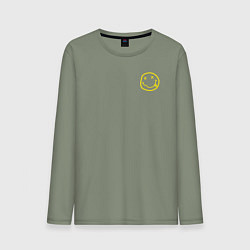 Мужской лонгслив Nirvana Жёлтый смайл