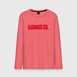 Лонгслив хлопковый мужской Gangsta, цвет: коралловый