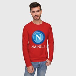 Лонгслив хлопковый мужской SSC NAPOLI Napoli, цвет: красный — фото 2