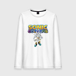 Лонгслив хлопковый мужской Silver Hedgehog Sonic Video Game, цвет: белый