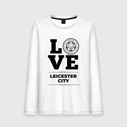 Лонгслив хлопковый мужской Leicester City Love Классика, цвет: белый