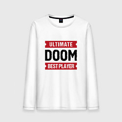 Лонгслив хлопковый мужской Doom Ultimate, цвет: белый