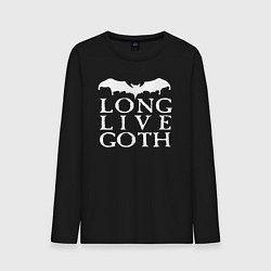 Лонгслив хлопковый мужской Long Live Goth, цвет: черный